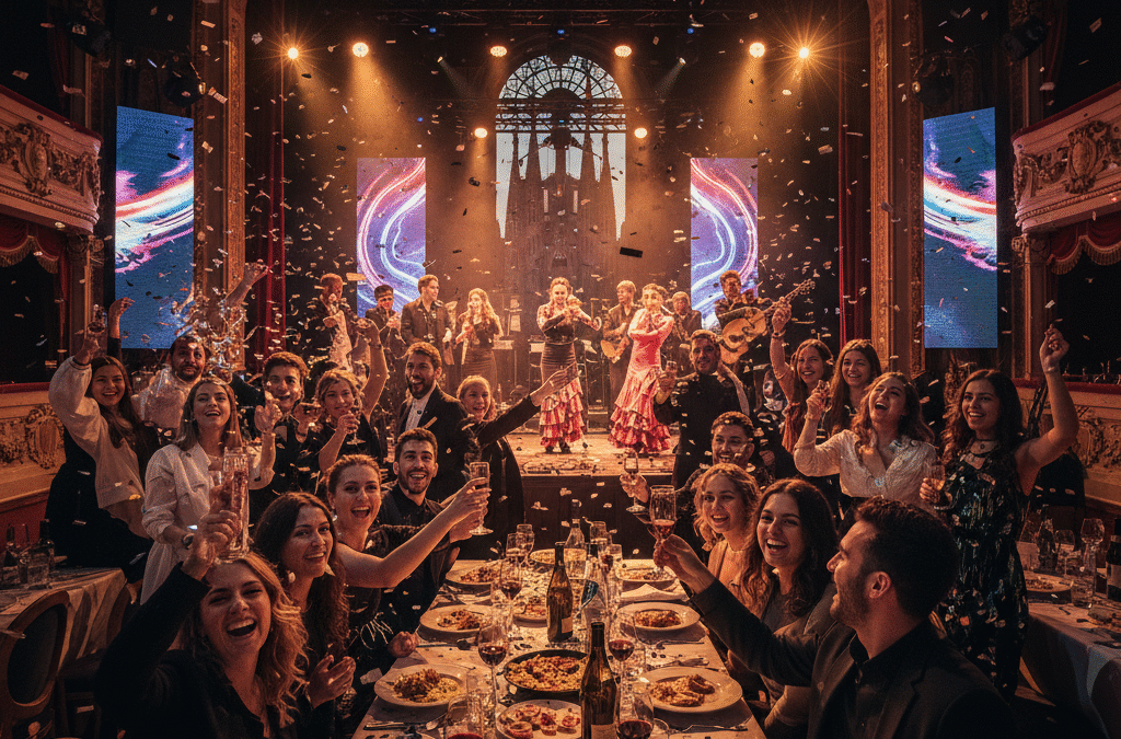 cena espectaculo barcelona