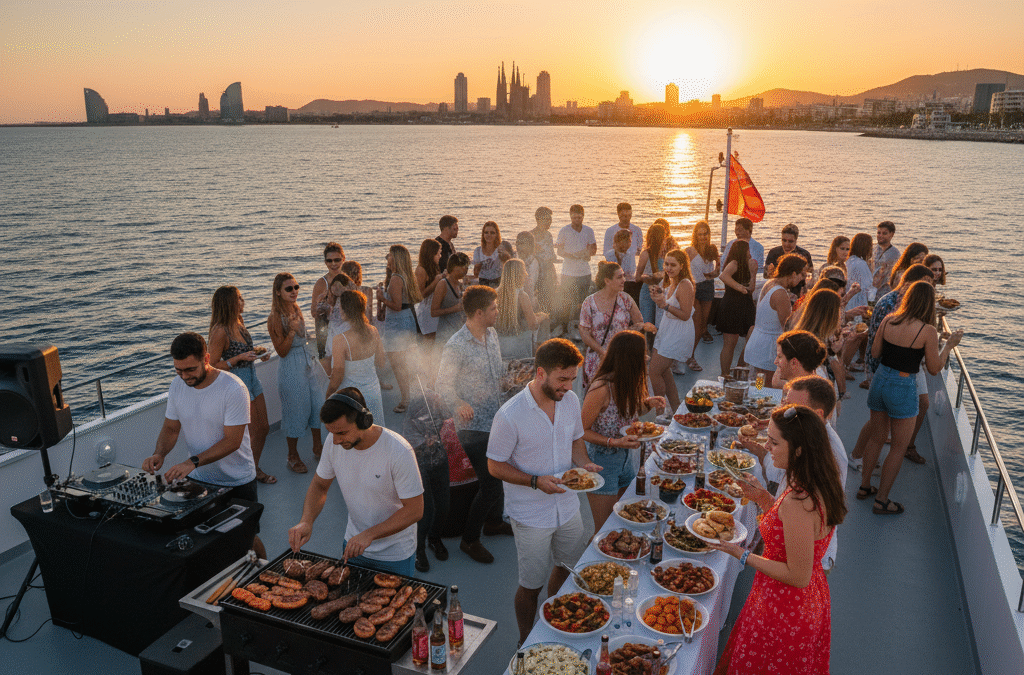 crucero barbacoa dj barcelona